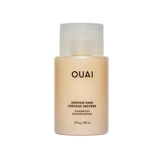 OUAI Medium Shampoo Travel Size - Hydrating Shampoo with Coconut Oil, Babassu, Kumquat Extract & Keratin - Strengthens, Nourishes & Adds Shine - Paraben & Sulfate Free Hair Care Products (3 Oz) - NutriGlobal