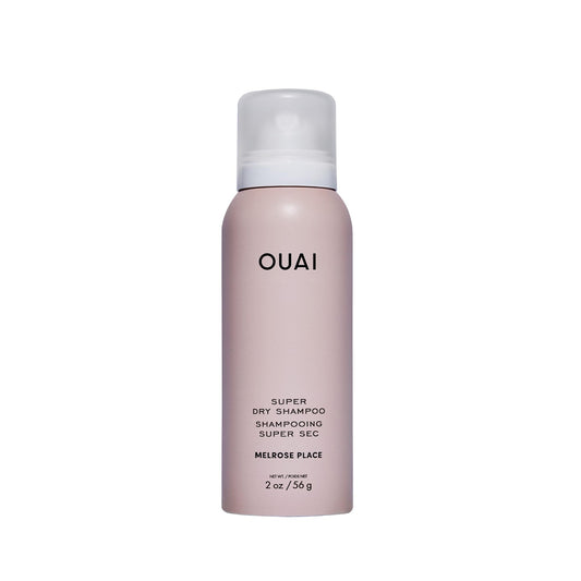 OUAI Super Travel Size Dry Shampoo - Volumizing Dry Shampoo - Absorbs Oil, Dirt & Sweat - Blends Seamlessly into Hair with Zero Residue & Enriched with a Long-Lasting Scent - Melrose Place (2 oz) - NutriGlobal