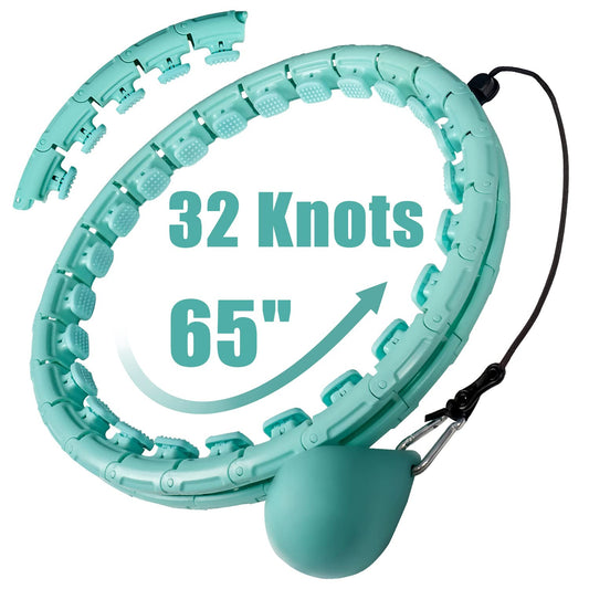 OurStarry 32 Knots Weighted Workout Hoop Plus Size, Smart Waist Exercise Ring - NutriGlobal