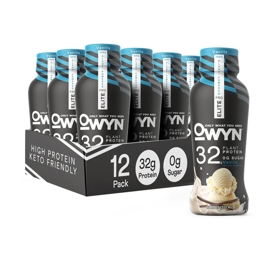 OWYN Only What You Need Pro Elite Vegan Plant Based High Protein Shake, Vanilla - NutriGlobal