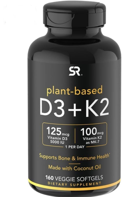 (Pack of 1) 160 Vegan Certified, Non GMO Liquid Softgels rozzunSports Research Vitamin - NutriGlobal