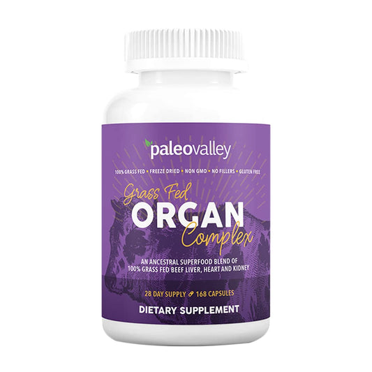 Paleovalley Grass Fed Beef Organ Complex - Freeze-Dried Beef Liver, Heart, and Kidney Blend, 1 Bottle - NutriGlobal