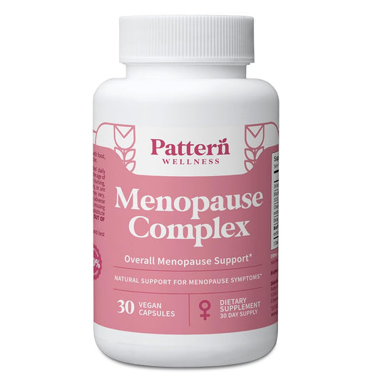 Pattern Wellness Menopause Complex – Herbal Supplement for Women’s Wellness & Hormone Health Support – with Black Cohosh, DIM & Bioperine® – 30 Vegan Capsules, 3rd Party Tested - NutriGlobal