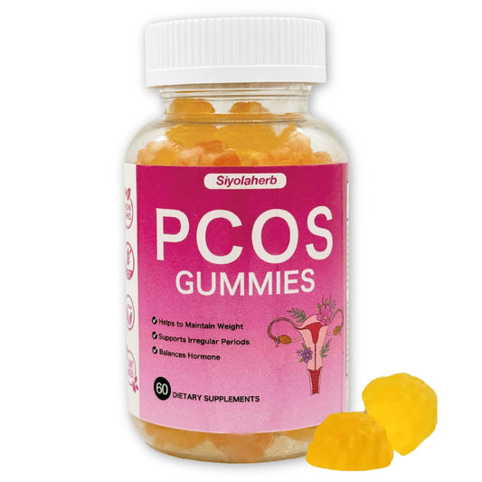 PCOS Vitamins Gummies for Women Hormone Balance & PCOS Relief & Fertility Support, 60 Ovarian Support Vitamins with Inositol for Healthy Menstrual Cycle, Inositol Gummies for Hirsutism and Acne - NutriGlobal