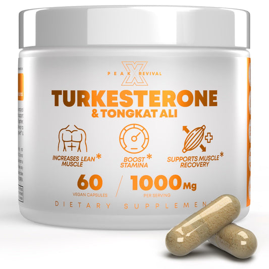 Peak Revival-X Turkesterone & Tongkat Ali 1000mg Supplement - 500mg - NutriGlobal