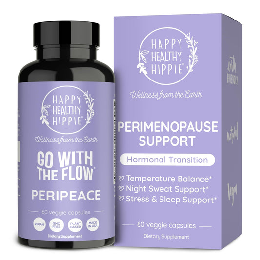 Perimenopause Supplements for Women | Hot Flash, Night Sweat, Mood & Sleep Support | Vegan Hormone Balance Capsules with KSM-66 Ashwagandha, Shatavari & Black Cohosh | Estrogen-Free, 60ct - NutriGlobal