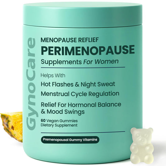 Perimenopause Supplements Women | Premenopausal Gummy Vitamins | Relief for Hormonal Balance & Mood Swings | Supports Menstrual Cycle Regulation | 60 Vegan Gummies - NutriGlobal