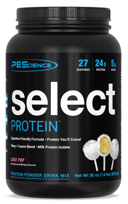 PEScience Select Low Carb Protein Powder, Cake Pop, 27 Serving, Keto Friendly - NutriGlobal