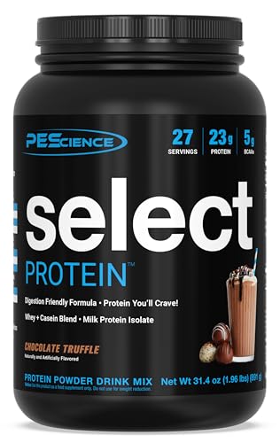 PEScience Select Low Carb Protein Powder, Chocolate Truffle, 27 Serving, Keto Friendly - NutriGlobal