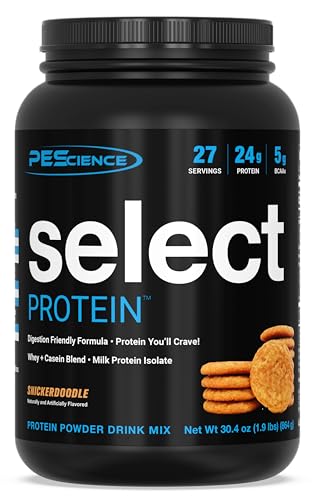 PEScience Select Low Carb Protein Powder, Snickerdoodle, 27 Serving, Keto Friendly - NutriGlobal