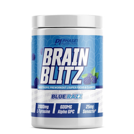 Phase One Nutrition Brain Blitz, Blue Razz - 20 Servings - NutriGlobal