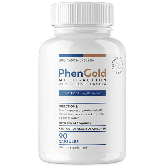 PhenGold Pills, Original Multi-Action Weight Management Formula with Green Tea - NutriGlobal