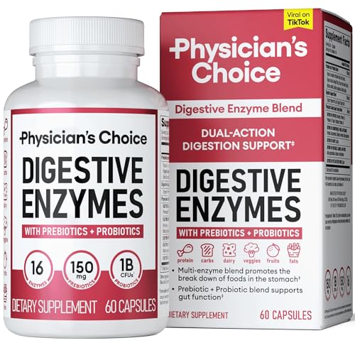 Physician's CHOICE Digestive Enzymes - Multi Enzymes, Organic Prebiotics & Probiotics - NutriGlobal