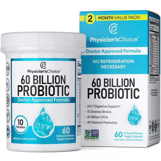 Physician's CHOICE Probiotics 60 Billion CFU - 10 Strains + Organic, 60ct - NutriGlobal