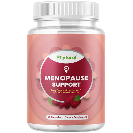 Phytoral Complete Herbal Menopause Supplement for Women - Female Hormone Balance Capsules for Night Sweats Hot Flashes & Mood Swings with Dong Quai, Chaste Berry & Black Cohosh Root - 60 Count Pack - NutriGlobal