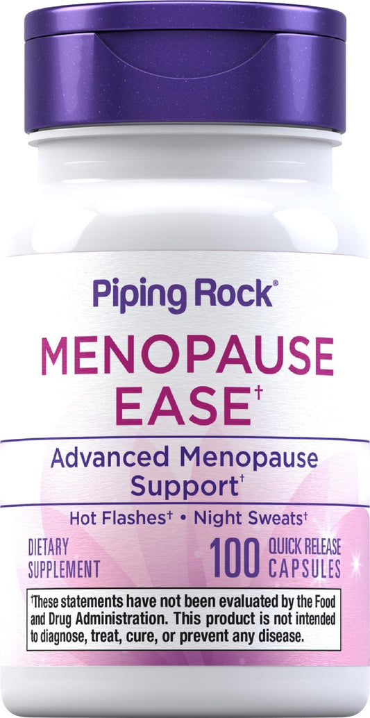 Piping Rock Menopause Ease Supplement | 100 Capsules | Advanced Support for Women | with Black Cohosh and Wild Yam | Non-GMO, Gluten Free - NutriGlobal