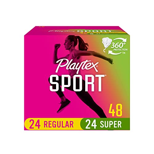Playtex Sport Tampons, Multipack (24ct Regular/24ct Super Absorbency) - NutriGlobal