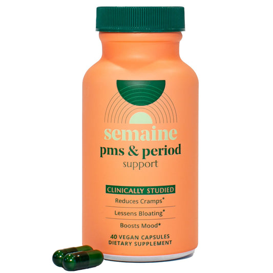 PMS & Period Relief - Menstrual Cramp Relief: No More Period Cramps, Mood Swings, or Bloating. PMS Supplement for Happy Hormones and Period Relief. (40 Count) - NutriGlobal