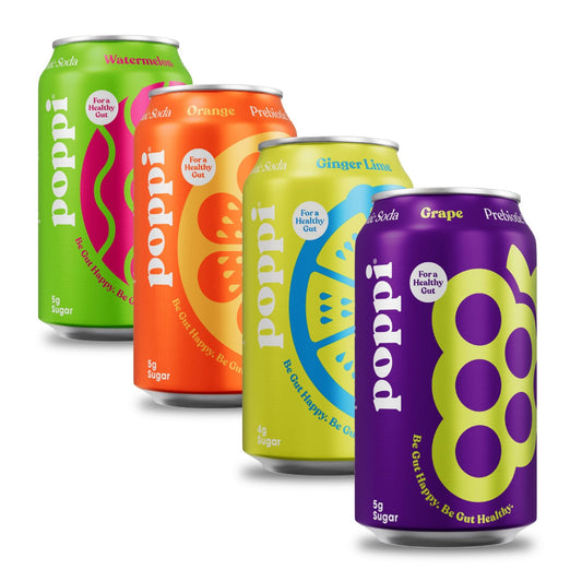 POPPI Sparkling Prebiotic Soda, Beverages w/Apple Cider Vinegar, Seltzer Water & Juice - NutriGlobal