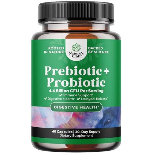 Prebiotics and Probiotics Gut Health Supplement - Super Potent Digestive Health Acidophil - NutriGlobal