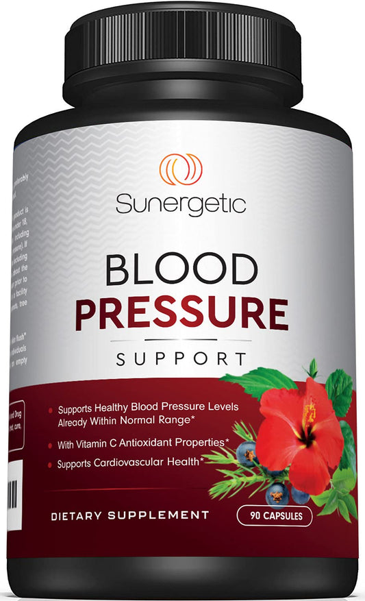 Premium Blood Pressure Support Supplement For Cardiovascular & Heart Health with Garlic - NutriGlobal