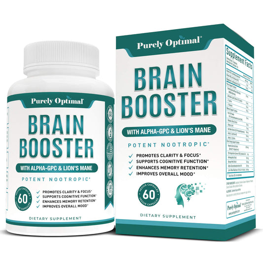 Premium Brain Supplement - Nootropic Brain Booster for Focus, Clarity, Improved Memory - NutriGlobal