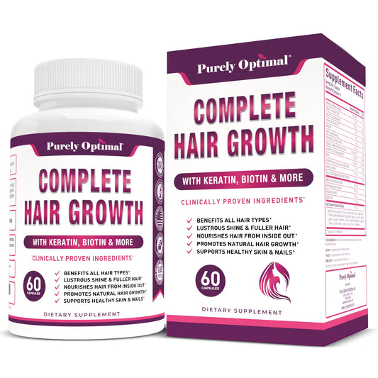 Premium Hair Growth for Women & Men - Hair Growth Vitamins w/ Biotin & Keratin - NutriGlobal