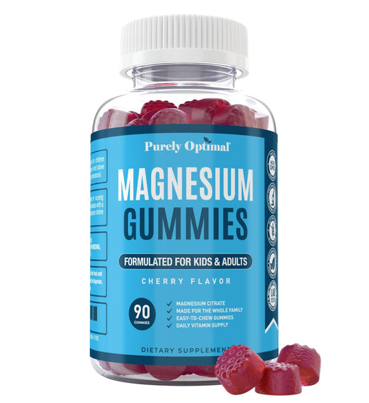 Premium Magnesium Gummies Kids & Adults - Magnesium Citrate for Digestion Support - NutriGlobal