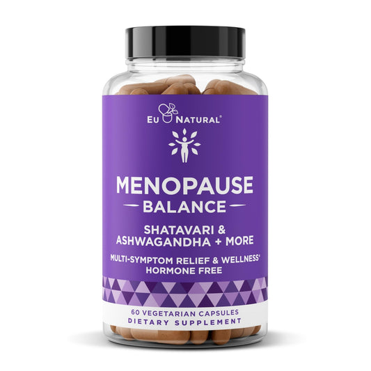 Premium Menopause Supplement for Women – Menopause Balance with Shatavari, Ashwagandha, L-Theanine & Holy Basil – Holistic Multi-Symptom Menopause Support & Hot Flash Relief – 60 Vegetarian Capsules - NutriGlobal