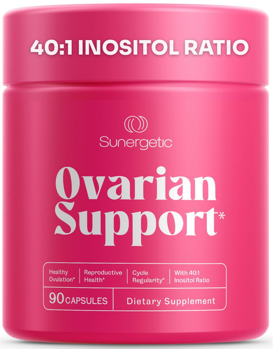 Premium Ovarian Health Support Supplement – Hormone Balance, Ovulation & Cycle Regularity - Myo-Inositol & D-Chiro Inositol Supplement for Women – 40:1 Inositol Ratio With Folate & DIM – 90 Capsules - NutriGlobal