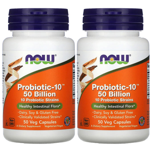 Probiotic10 50 Billion - Now Foods - 50 - VegCap -(Pack of 2) - NutriGlobal