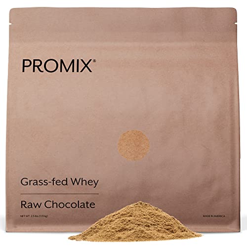 Promix Whey Protein Powder, Raw Chocolate - 2.5lb Bulk - Grass-Fed & 100% All - NutriGlobal