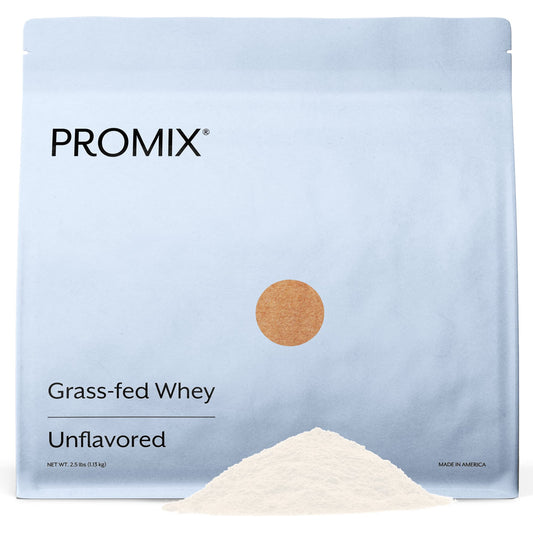 Promix Whey Protein Powder, Unflavored - 2.5lb Bulk - Grass-Fed & 100% All Natural - NutriGlobal