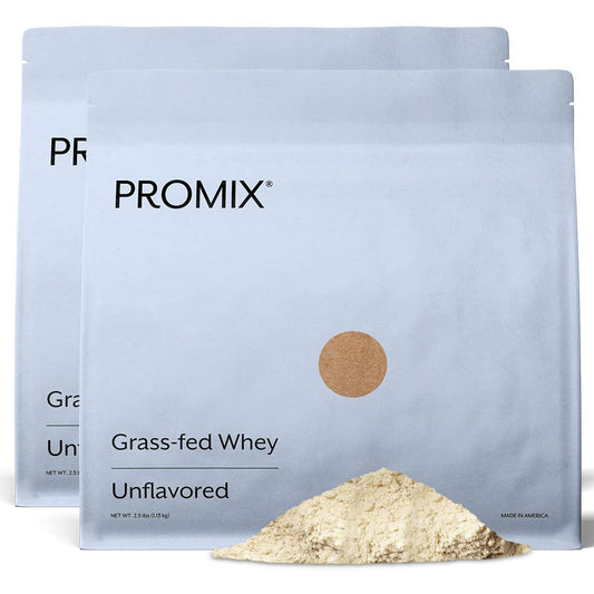 Promix Whey Protein Powder, Unflavored - 5lb Bulk - Grass-Fed & 100% All Natural - NutriGlobal