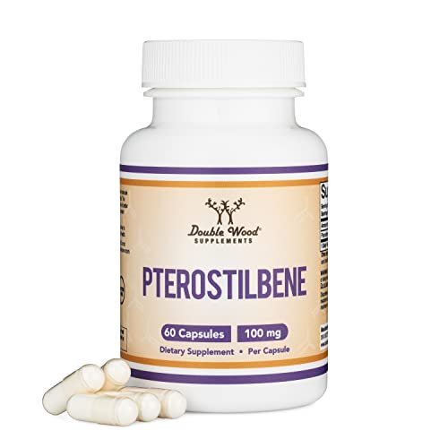 Pterostilbene Supplement 100mg Capsules (Third Party Tested) Manufactured in The USA - NutriGlobal
