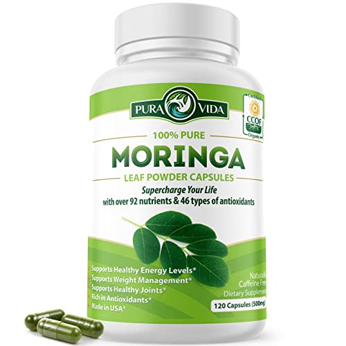 PURA VIDA Moringa Capsules Single Origin Moringa Powder Organic. Moringa Leaf - NutriGlobal