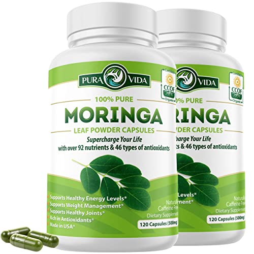 PURA VIDA MORINGA Moringa Capsules Single Origin Organic Moringa Powder. Moringa - NutriGlobal