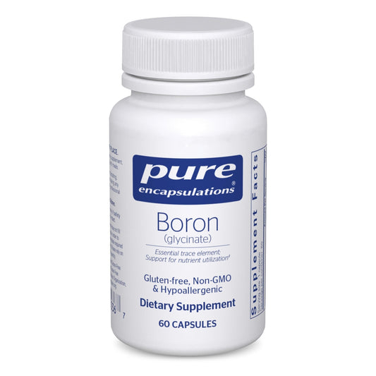 Pure Encapsulations Boron (Glycinate) | Supplement for Hormone Balance, Bone Strength and Health, Connective Tissue, and Nutrient Metabolism* | 60 Capsules - NutriGlobal