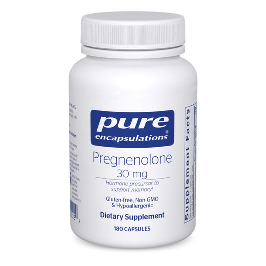 Pure Encapsulations Pregnenolone - 30 mg - Hormone Support - Memory Support - Gluten Free & Vegan - 180 Capsules - NutriGlobal