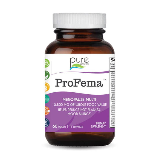 Pure Essence Labs ProFema - Multivitamin for Women - Natural Menopause Relief Supplement - Promotes Hormone Balance, Reduces Hot Flashes, Mood Swings, Night Sweats (60 Capsules) - NutriGlobal