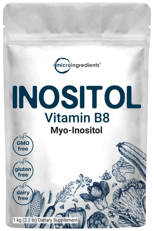 Pure Inositol Powder, Myo-Inositol B8 Powder, 1KG (2.2 Pounds), Strongly Supports Liver - NutriGlobal