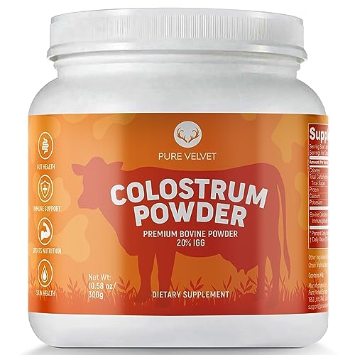 Pure Velvet Colostrum Powder for Gut Health, Bloating, Hair Growth, Immune Support - NutriGlobal