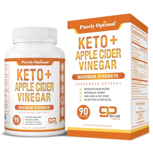 Purely Optimal Keto BHB + Apple Cider Vinegar Capsules with The Mother - Keto Diet - NutriGlobal