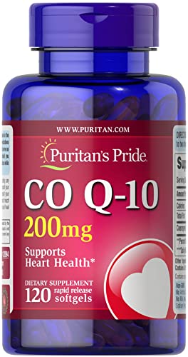 Puritan's Pride Q-Sorb CoQ10 200mg Supports Heart Health,120 Softgels - NutriGlobal