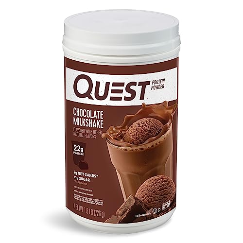 Quest Nutrition Chocolate Milkshake Protein Powder, 22g Protein, 2g Net Carbs, 1g Sugar - NutriGlobal
