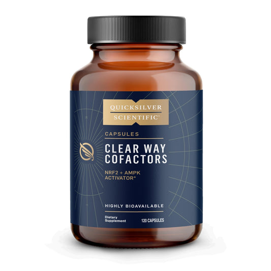 Quicksilver Scientific Clear Way Cofactors - Body Detox Cleanse Support with Vitamin B1, Dandelion Extract, Quercetin & Nattokinase Enzyme - Antioxidant Cleanse to Support Gut Health (120 Capsules) - NutriGlobal