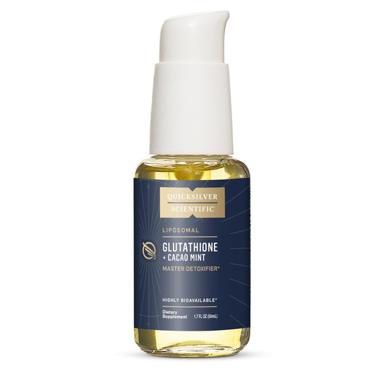 Quicksilver Scientific Liposomal Glutathione - Superior Absorption Oral Glutathione Supplement for Detox & Immune Support - Cacao Mint (1.7 fl oz) - NutriGlobal