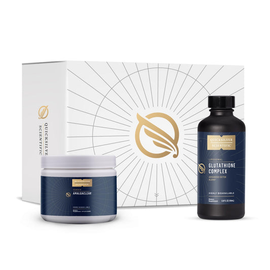 Quicksilver Scientific MerProtect Protocol - 2-Product Liver + GI Cleanse, Liposomal Glutathione Complex Supplement, Cleansing Support with Milk Thistle (2 Piece Kit with Program) - NutriGlobal