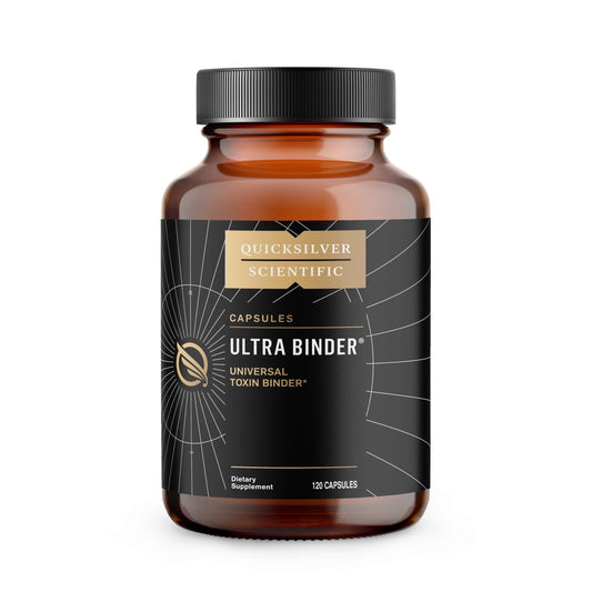 Quicksilver Scientific Ultra Binder - Multi Toxin Binder with Bentonite Clay Powder, Zeolite Detox & Charcoal - Supplement for Gut Support & The Body's Toxin Removal Process (120 Capsules) - NutriGlobal