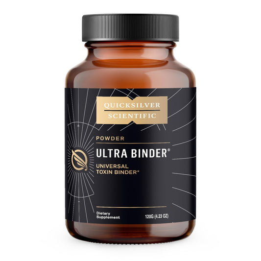 Quicksilver Scientific Ultra Binder Powder - Multi Binder with Bentonite Clay, Zeolite Detox & Charcoal - Supplement for Gut Support & The Body's Toxin Removal Process (120g) - NutriGlobal